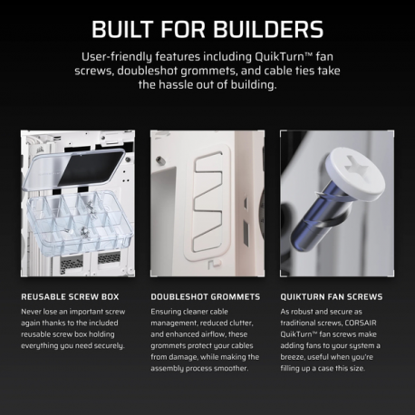 CORSAIR iCUE LINK 5000T LX RGB - Mid tower gaming - extended ATX - windowed side panel (tempered glass) - no power supply (ATX) - white - USB/Audio - 6