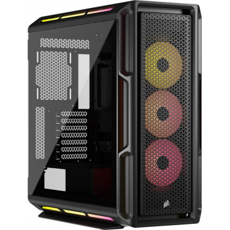 CORSAIR iCUE LINK 5000T LX RGB - Mid tower gaming - extended ATX - windowed side panel (tempered glass) - no power supply (ATX) - black - USB/Audio - 0