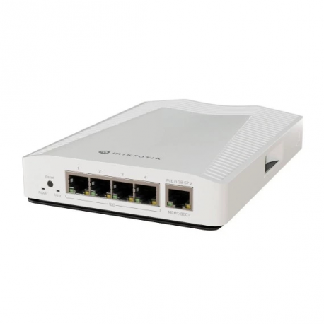 MikroTik CRS304-4XG-IN - Switch - 4 x 1 / 2.5 / 5 / 10GBase-T + 1 x 10 / 100 / 1000 (PoE) - desktop - PoE - 0