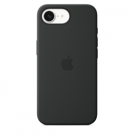 Apple - Back cover for mobile phone - silicone - black - for iPhone 16e - 0