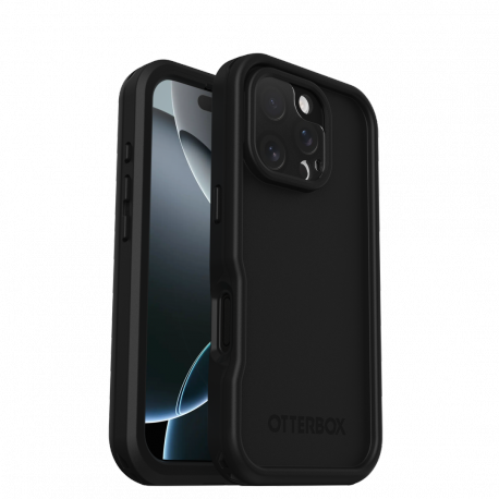 OtterBox FRE - Protective waterproof case for mobile phone - MagSafe compatibility - polycarbonate layer, thermoplastic elastomer (TPE) - black - for Apple iPhone 16 Pro - 3