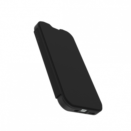 OtterBox React Folio Series - Flip cover for mobile phone - MagSafe compatibility - black crystal (clear / black) - for Apple iPhone 13, 14, 15 - 1