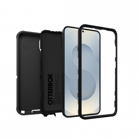 OtterBox Defender Series - Back cover for mobile phone - rugged - reinforced corners - silicone, memory foam - black - for Samsung Galaxy S25+ - 1