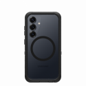OtterBox Defender Series XT - Back cover for mobile phone - rugged - with magnets - plastic - dark side (clear / black) - for Samsung Galaxy S25