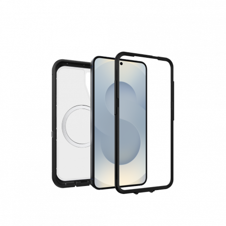 OtterBox Defender Series XT - Back cover for mobile phone - rugged - with magnets - plastic - dark side (clear / black) - for Samsung Galaxy S25 - 1