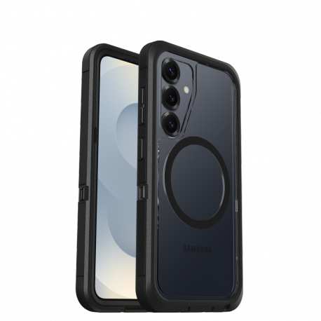 OtterBox Defender Series XT - Back cover for mobile phone - rugged - with magnets - plastic - dark side (clear / black) - for Samsung Galaxy S25 - 3