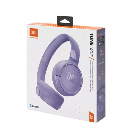 JBL TUNE 520BT - Headphones with mic - on-ear - Bluetooth - wireless - purple - 3