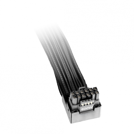 be quiet! - Power cable - 12VHPWR (M) to 12VHPWR (M) angled - 70 cm - reversed - black - 0