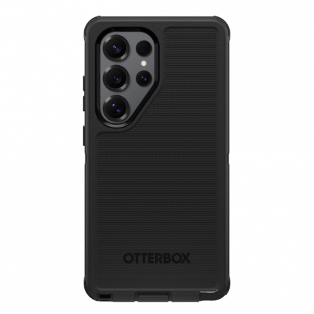 OtterBox Defender Series - Protective case back cover for mobile phone - silicone - black - for Samsung Galaxy S25 Ultra - 0