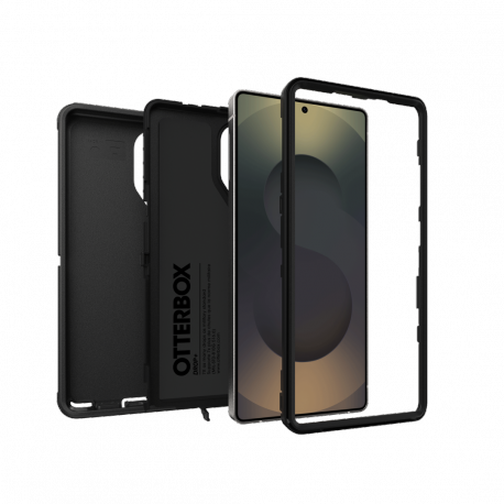 OtterBox Defender Series - Protective case back cover for mobile phone - silicone - black - for Samsung Galaxy S25 Ultra - 1