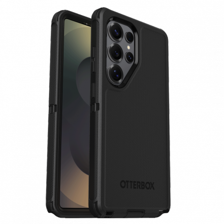 OtterBox Defender Series - Protective case back cover for mobile phone - silicone - black - for Samsung Galaxy S25 Ultra - 3