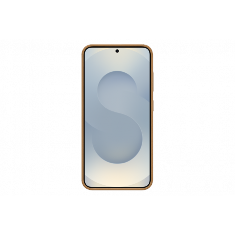 Samsung EF-VS931 - Back cover for mobile phone - faux leather - camel - for Galaxy S25 - 1