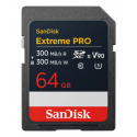 SanDisk Extreme Pro - Flash memory card - 64 GB - Video Class V90 / UHS-II U3 / Class10 - SDXC UHS-II