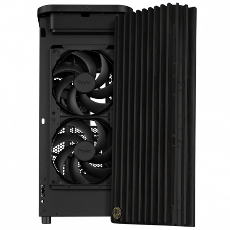 ASUS ProArt PA401 - Wood Edition - mid tower - ATX - windowed side panel (tempered glass) - no power supply - USB / Audio - 6