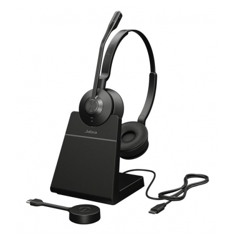 Jabra Engage 55 SE Stereo - Headset - on-ear - DECT - wireless - USB-C via DECT adapter - UC certified - 2