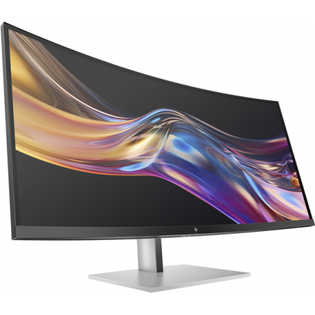 HP 738pu - Series 7 Pro - LED monitor - curved - 38" (37.52" viewable) - 3840 x 1600 WQHD+ @ 60 Hz - IPS Black - 400 cd/m² - 2000:1 - DisplayHDR 400 - 5 ms - Thunderbolt 4, HDMI, DisplayPort, USB-C - speakers - black, silver - 8
