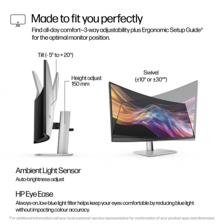 HP 738pu - Series 7 Pro - LED monitor - curved - 38" (37.52" viewable) - 3840 x 1600 WQHD+ @ 60 Hz - IPS Black - 400 cd/m² - 2000:1 - DisplayHDR 400 - 5 ms - Thunderbolt 4, HDMI, DisplayPort, USB-C - speakers - black, silver - 9