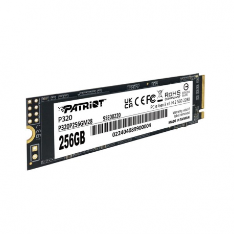 Patriot P320 - SSD - 256 GB - internal - M.2 2280 - PCIe 3.0 x4 (NVMe) - 2