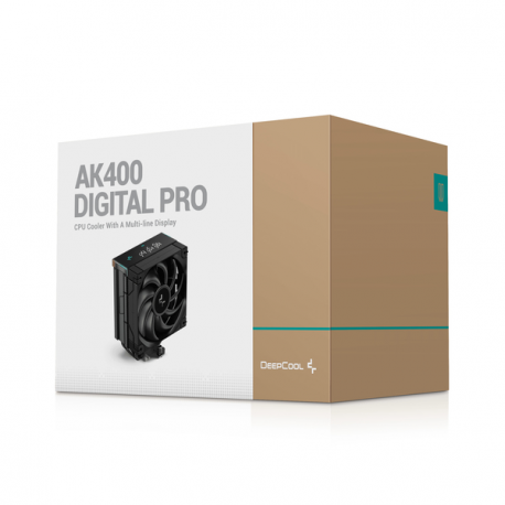 Deepcool AK400 DIGITAL PRO - Processor cooler - (for: LGA1851, LGA1700, LGA1200, LGA1151, LGA1150, LGA1155, AM4, AM5) - 120 mm - black - 4