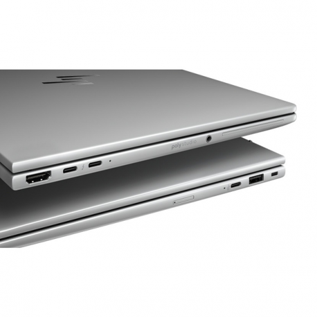 HP EliteBook 8 G1i Notebook AI - 174-degree hinge design - Intel Core Ultra 5 - 225U / up to 4.8 GHz - Win 11 Pro - Intel Graphics - 16 GB RAM - 512 GB SSD NVMe - 13.3" IPS 1920 x 1200 - Wi-Fi 7, Bluetooth - glacier silver - kbd: Pan Nordic - with HP 3 Years Remote Hardware Support for Notebooks - 6