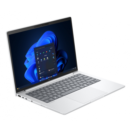 HP EliteBook 8 G1i Notebook AI - 174-degree hinge design - Intel Core Ultra 5 - 225U / up to 4.8 GHz - Win 11 Pro - Intel Graphics - 16 GB RAM - 512 GB SSD NVMe - 14" IPS HP SureView 5 1920 x 1200 - Wi-Fi 7, Bluetooth - glacier silver - kbd: Pan Nordic - 4