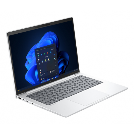 HP EliteBook 8 G1i Notebook AI - 174-degree hinge design - Intel Core Ultra 5 - 225U / up to 4.8 GHz - Win 11 Pro - Intel Graphics - 16 GB RAM - 512 GB SSD NVMe - 14" IPS HP SureView 5 1920 x 1200 - Wi-Fi 7, Bluetooth - glacier silver - kbd: Pan Nordic - 13