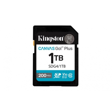 Kingston Canvas Go! Plus - Flash memory card - 1 TB - Video Class V30 / UHS-I U3 / Class10 - SDXC UHS-I - 0