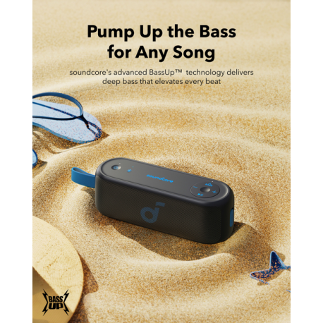 Soundcore Select 3 - Speaker - for portable use - wireless - Bluetooth - App-controlled - 16 Watt - 6