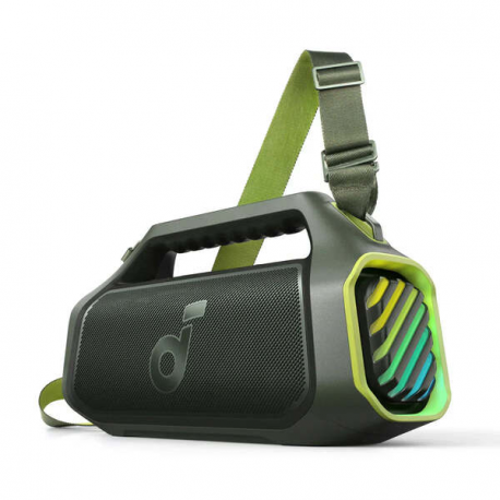 Soundcore Boom 2 Plus - Speaker - for portable use - wireless - Bluetooth - App-controlled - 100 Watt - 2-way - adventure green - 0