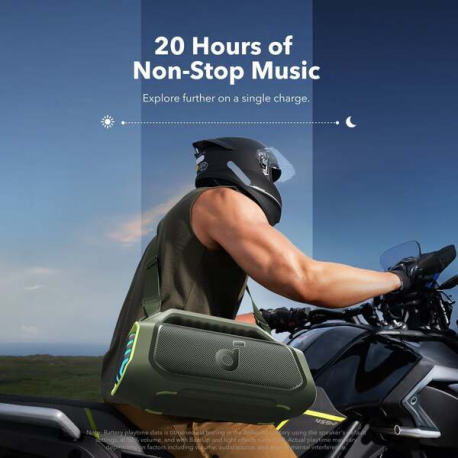 Soundcore Boom 2 Plus - Speaker - for portable use - wireless - Bluetooth - App-controlled - 100 Watt - 2-way - adventure green - 4