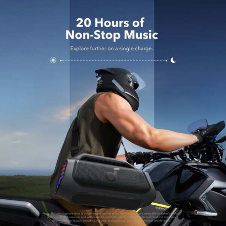 Soundcore Boom 2 Plus - Speaker - for portable use - wireless - Bluetooth - App-controlled - 100 Watt - 2-way - phantom black - 4