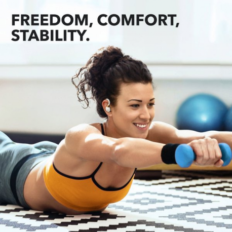 Soundcore Sport X20 - True wireless earphones with mic - in-ear - over-the-ear mount - Bluetooth - active noise cancelling - white - 3