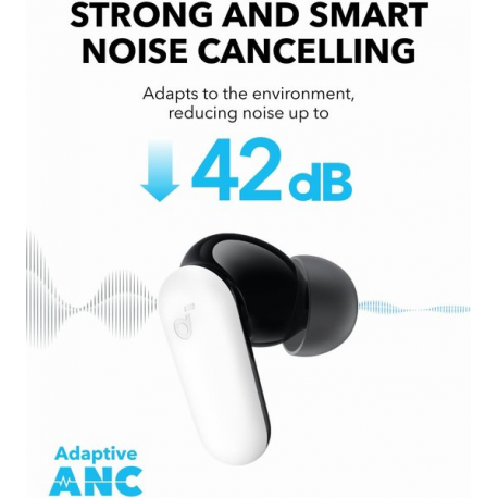 Soundcore P30i - True wireless earphones with mic - in-ear - Bluetooth - active noise cancelling - white - 4