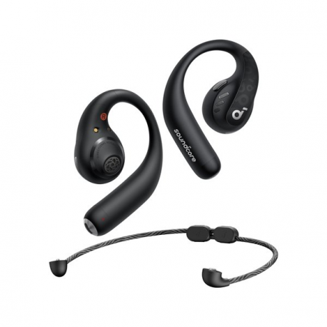 Soundcore AeroFit Pro - True wireless earphones with mic - open ear - over-the-ear mount - Bluetooth - dynamic black - 0