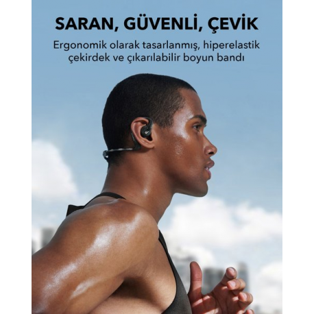 Soundcore AeroFit Pro - True wireless earphones with mic - open ear - over-the-ear mount - Bluetooth - dynamic black - 1