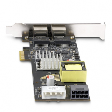 StarTech.com 2-Port 2.5Gbps PoE Network Card, Intel I225-V, 802.3af/at - Network adapter - PCIe 2.0 x2 - 10M/100M/1G/2.5 Gigabit Ethernet x 2 - black - 4