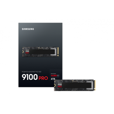 Samsung 9100 PRO MZ-VAP4T0 - SSD - encrypted - 4 TB - internal - M.2 2280 - PCI Express 5.0 x4 (NVMe) - 256-bit AES - TCG Opal Encryption 2.0 - black - 2