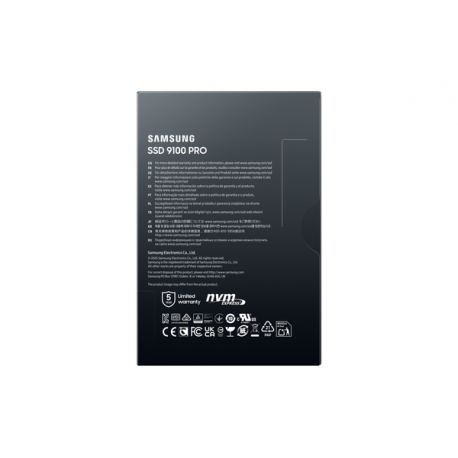 Samsung 9100 PRO MZ-VAP4T0 - SSD - encrypted - 4 TB - internal - M.2 2280 - PCI Express 5.0 x4 (NVMe) - 256-bit AES - TCG Opal Encryption 2.0 - black - 5