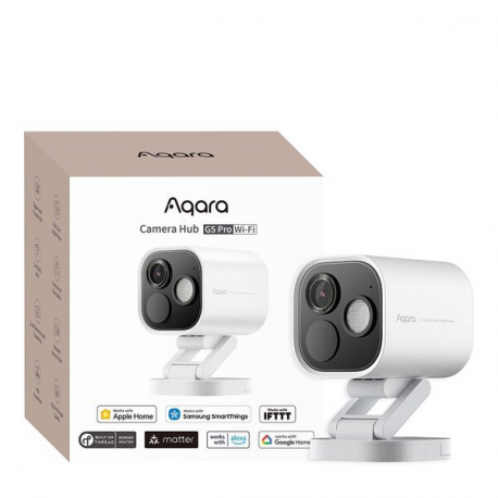 Aqara Camera Hub G5 Pro - Network surveillance camera - outdoor - colour (Day&Night) - 4 MP - 2688 x 1520 - 1520p - fixed focal - wireless - Wi-Fi - Bluetooth - DC 5 V - 1