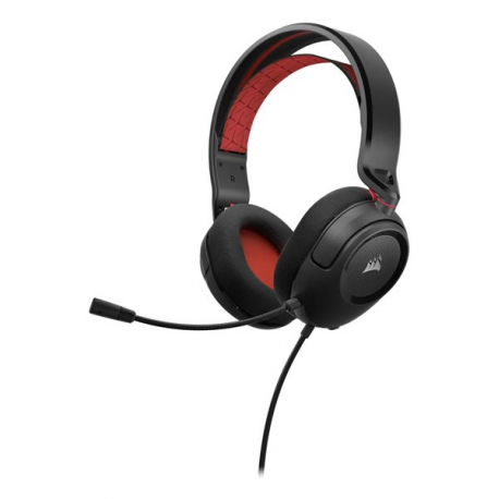 CORSAIR Gaming HS35 v2 - Headset - full size - wired - 3.5 mm jack - red - 9