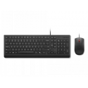 Lenovo Essential Wired Combo - Keyboard and mouse set - USB - QWERTY - US with Euro symbol - black