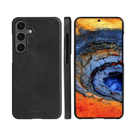 dbramante1928 Lynge - Flip cover for mobile phone - full-grain leather - black - for Samsung Galaxy S25 - 4