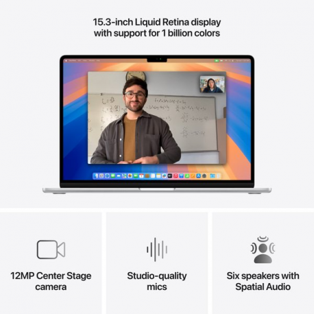 Apple MacBook Air - M4 - Apple M4 10-core - 16 GB RAM - 256 GB SSD - 15.3" IPS 2880 x 1864 (WQXGA+) - Wi-Fi 6E, Bluetooth - silver - kbd: Swedish / Finnish - 4