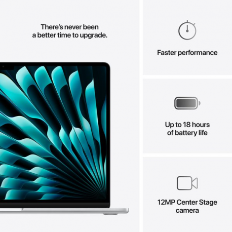 Apple MacBook Air - M4 - Apple M4 10-core - 16 GB RAM - 256 GB SSD - 15.3" IPS 2880 x 1864 (WQXGA+) - Wi-Fi 6E, Bluetooth - silver - kbd: Swedish / Finnish - 9