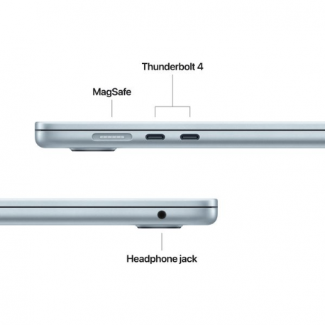 Apple MacBook Air - M4 - Apple M4 10-core - 16 GB RAM - 256 GB SSD - 15.3" IPS 2880 x 1864 (WQXGA+) - Wi-Fi 6E, Bluetooth - sky blue - kbd: Swedish / Finnish - 6