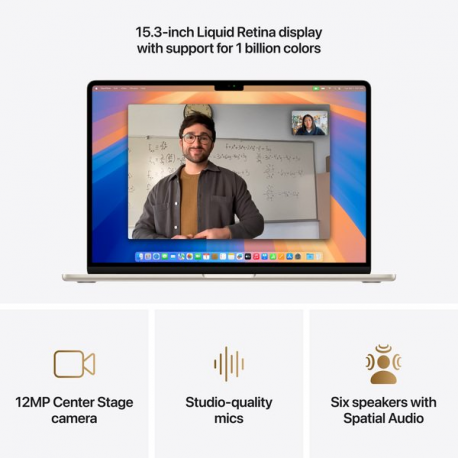 Apple MacBook Air - M4 - Apple M4 10-core - 16 GB RAM - 256 GB SSD - 15.3" IPS 2880 x 1864 (WQXGA+) - Wi-Fi 6E, Bluetooth - starlight - kbd: Swedish / Finnish - 4