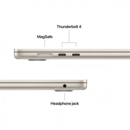 Apple MacBook Air - M4 - Apple M4 10-core - 16 GB RAM - 256 GB SSD - 15.3" IPS 2880 x 1864 (WQXGA+) - Wi-Fi 6E, Bluetooth - starlight - kbd: Swedish / Finnish - 6