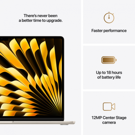 Apple MacBook Air - M4 - Apple M4 10-core - 16 GB RAM - 256 GB SSD - 15.3" IPS 2880 x 1864 (WQXGA+) - Wi-Fi 6E, Bluetooth - starlight - kbd: Swedish / Finnish - 9