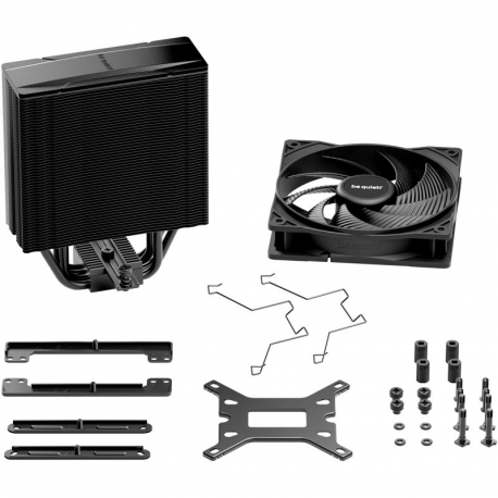 be quiet! Pure Rock 3 - Processor cooler - (for: LGA1150, LGA1151, LGA1155, LGA1200, LGA1700, LGA1851, AM4, AM5) - copper base with aluminium fins - 120 mm - black - 4