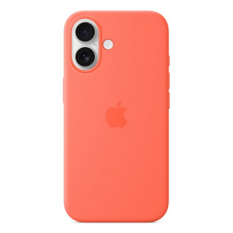 Apple - Back cover for mobile phone - MagSafe compatibility - silicone - tangerine - for iPhone 16 - 0